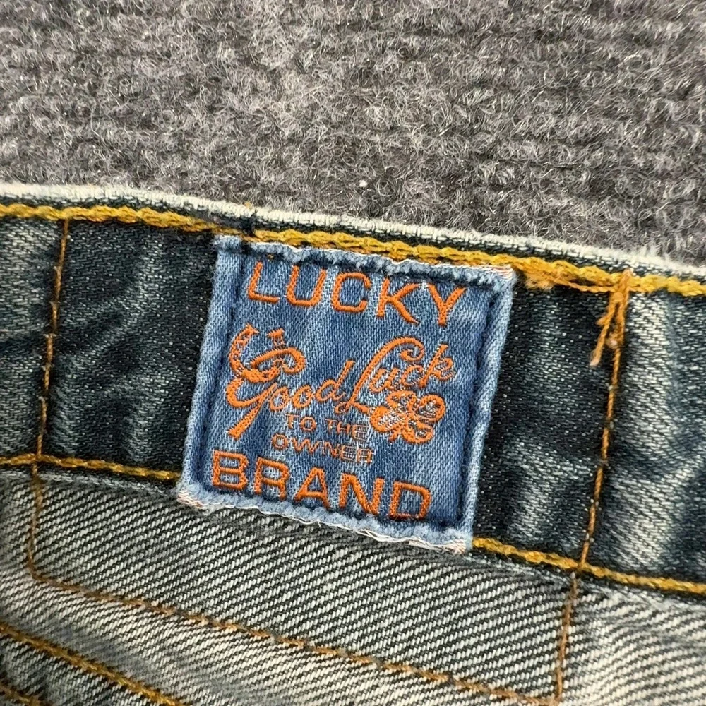 Vintage Lucky Brand Jeans Mens 32 Blue Denim Bootcut Zip Fly Y2K Style